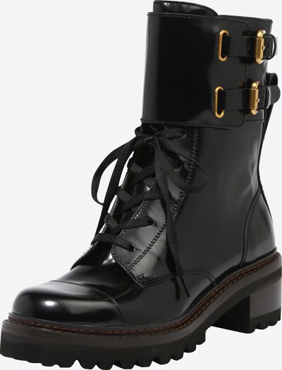 See by Chloé Lace-Up Ankle Boots 'MALLORY' in Black, Item view