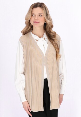 usha BLACK LABEL - Colete de malha 'Classic' em bege: frente