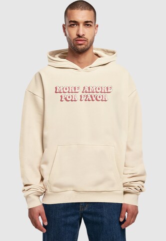 Sweat-shirt 'More Amore Por Favor' Merchcode en beige : devant