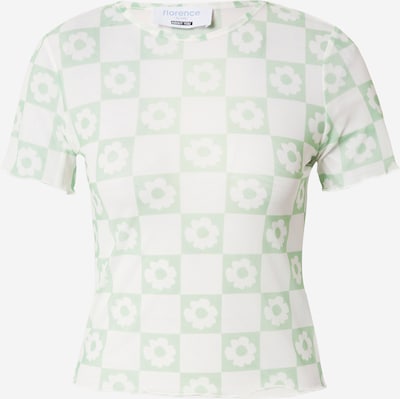 florence by mills exclusive for ABOUT YOU Camiseta 'Drizzle' en verde / blanco, Vista del producto