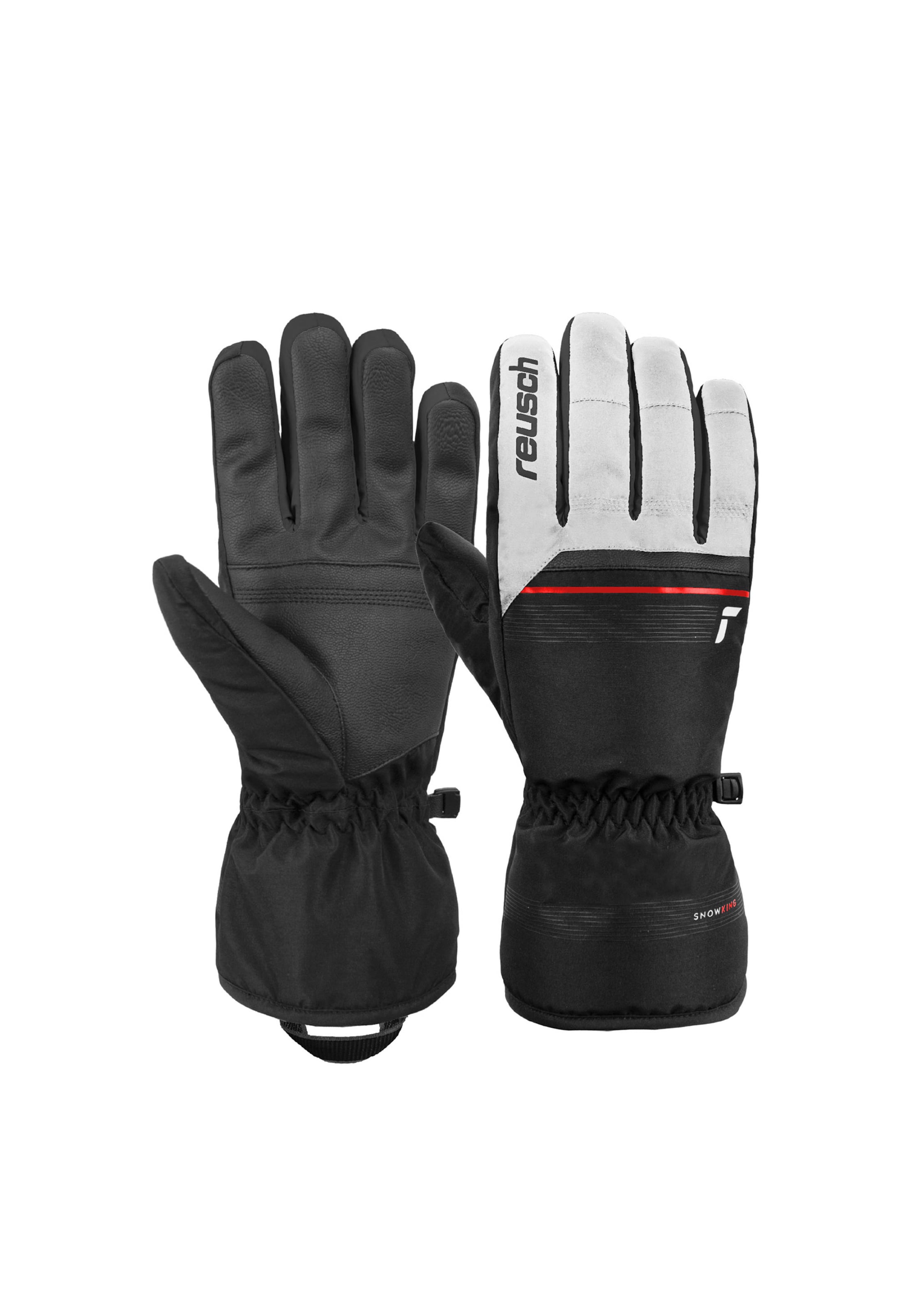 REUSCH Fingerhandschuhe Snow King in schwarz / weiß, Produktansicht