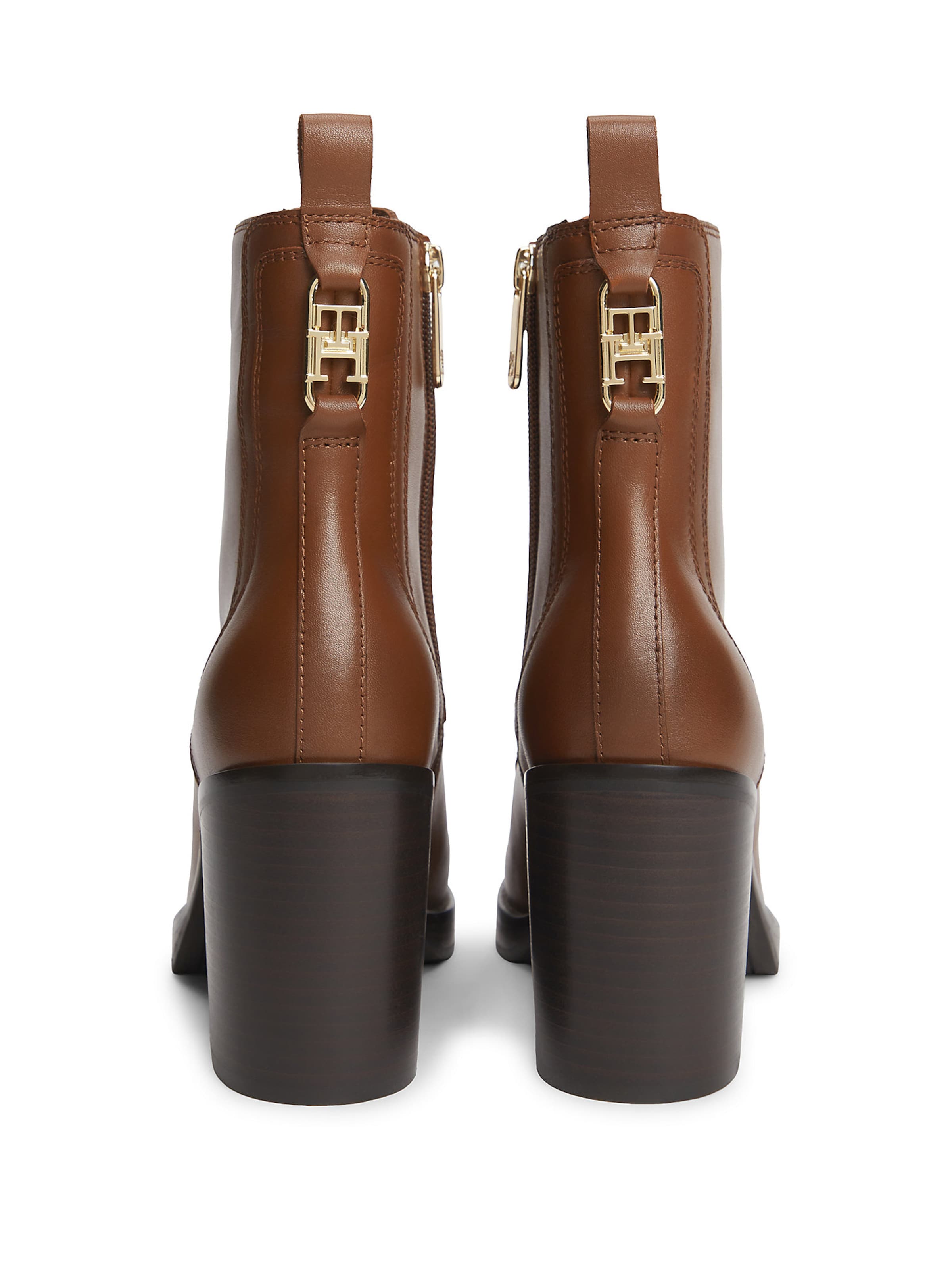 TOMMY HILFIGER Schnürstiefelette in Braun