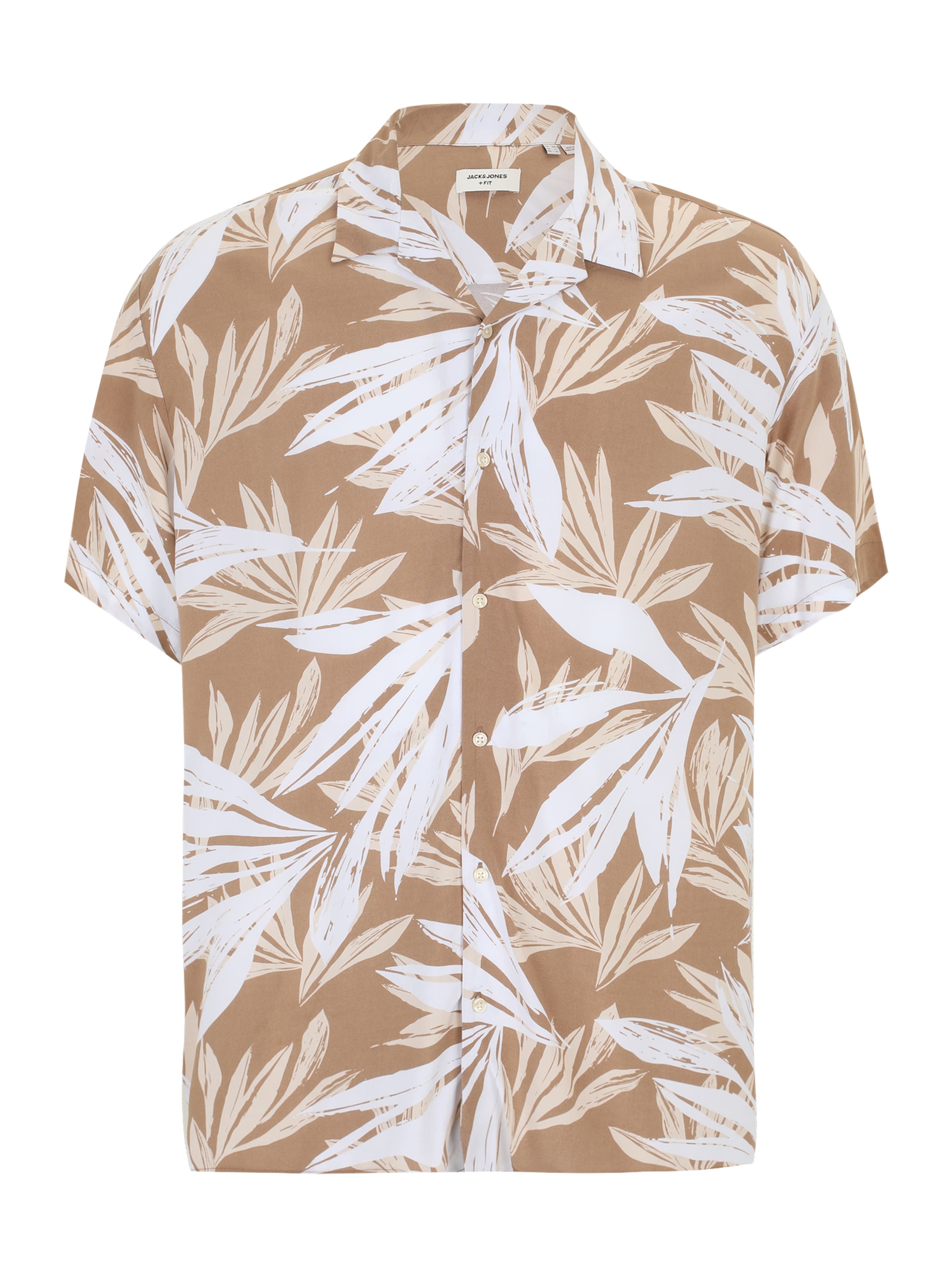 Jack & Jones Plus - Regular Fit Camisa 'JJEJeff' em castanho: frente