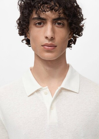 MANGO MAN Poloshirt 'Amberes' in Weiß