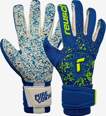 REUSCH Athletic Gloves 'Pure Contact Fusion' in Blue: front