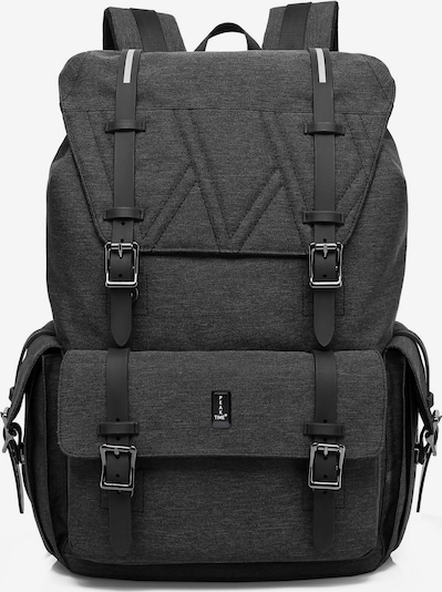 Peak Time Rucksack in graumeliert / schwarz, Produktansicht