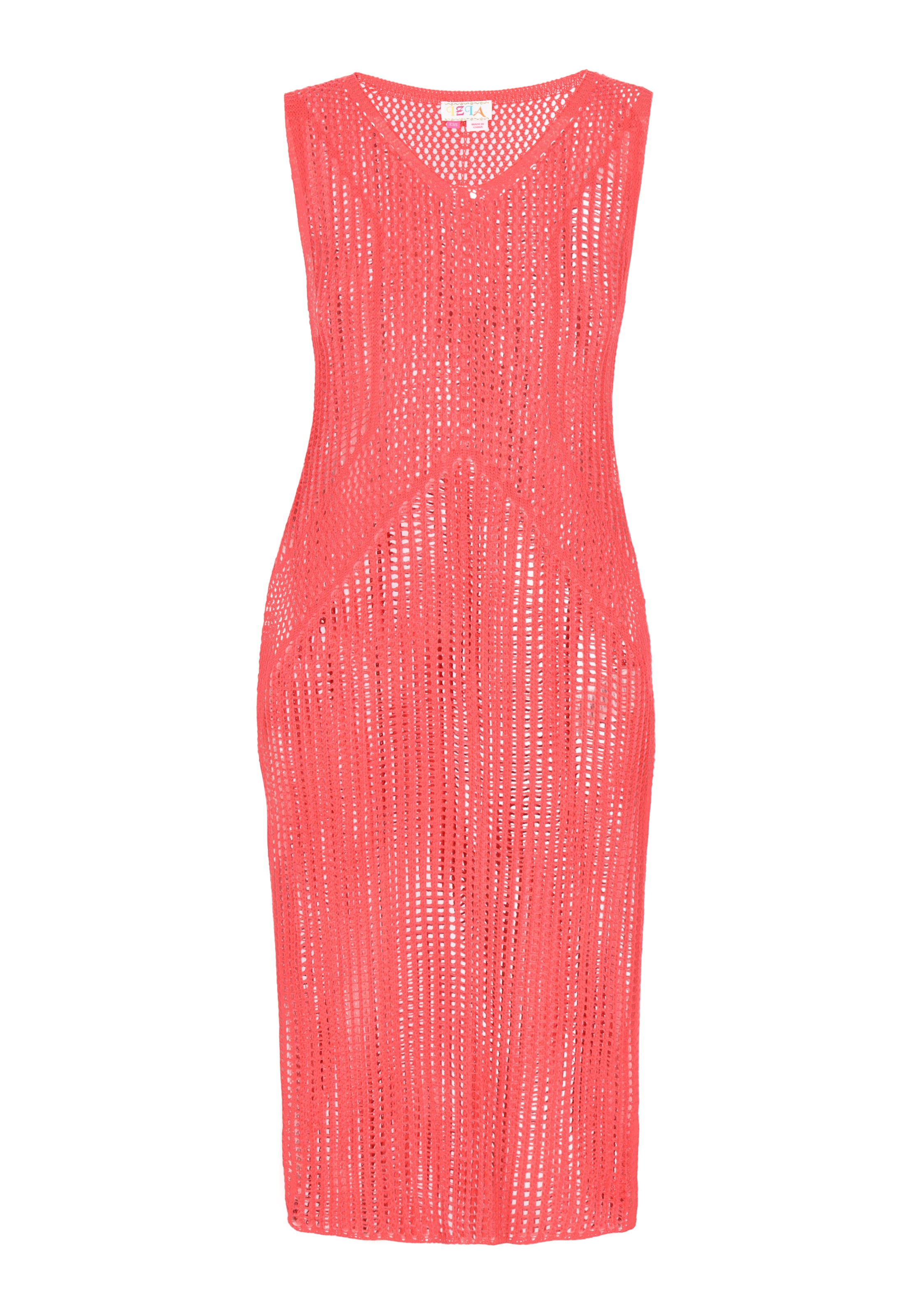 IZIA Πλεκτό φόρεμα σε πορτοκαλί: μπροστά