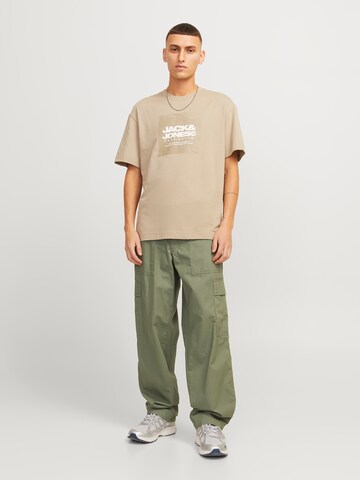 JACK & JONES Loose fit Cargo trousers 'JPSTKARL ADAMS' in Green