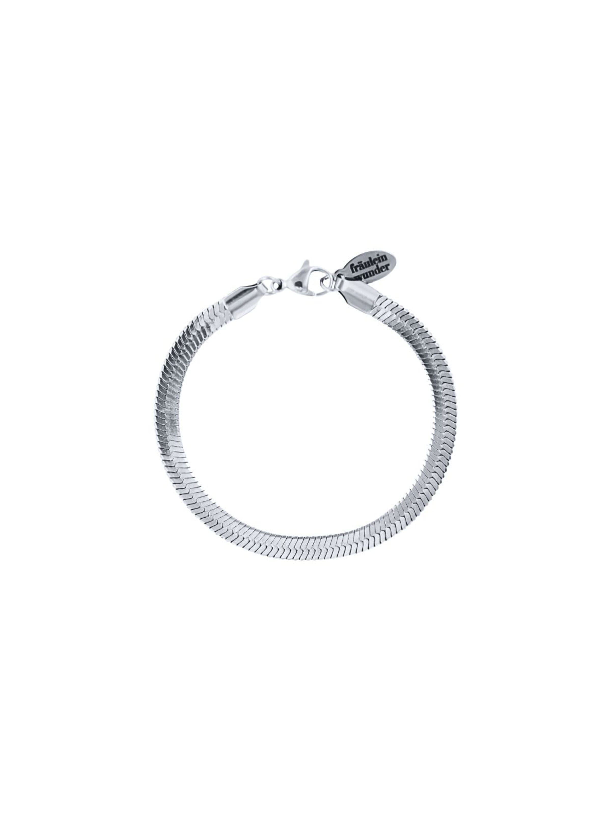 Bracelet 'Snake Breit' Fräulein Wunder en argent : devant