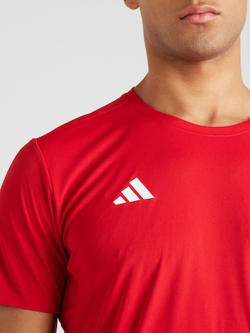 ADIDAS PERFORMANCE - Camisa funcionais 'ADIZERO ESSENTIALS' em vermelho