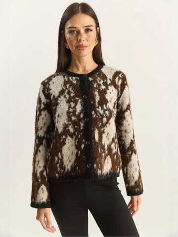 Cardigan Bianco Lucci en marron : devant