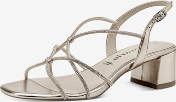 TAMARIS Strap Sandals in Gold: front