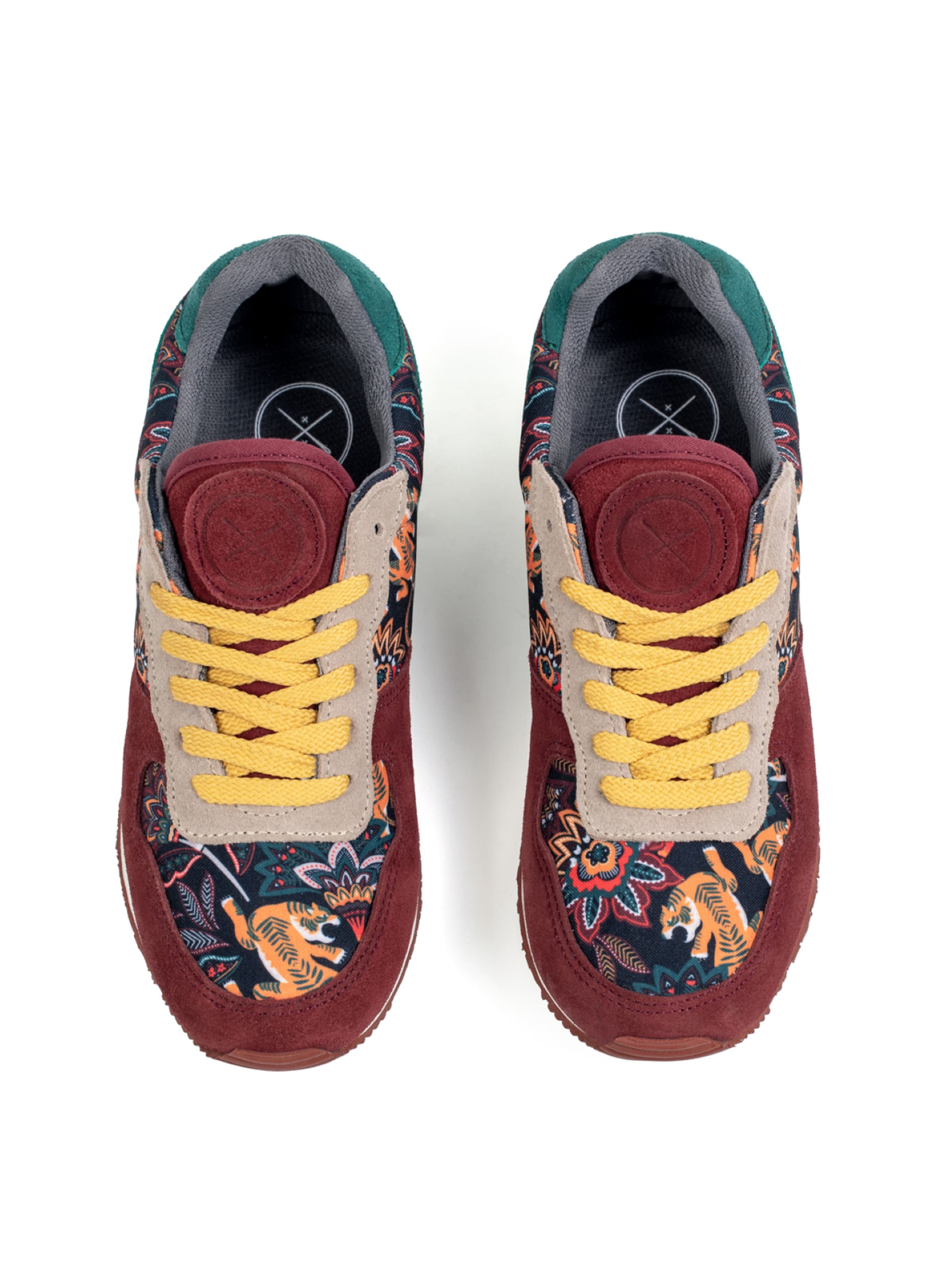 inkkas Sneaker low 'Inkkas Yuuki Sneaker – handgefertigter Damen-Sneaker aus Leder mit Statement-Print'‌‌‌‌ in Mischfarben