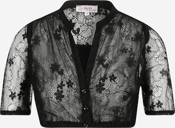MARJO Klederdracht blouse 'Gitta-Linda' in Zwart: voorkant