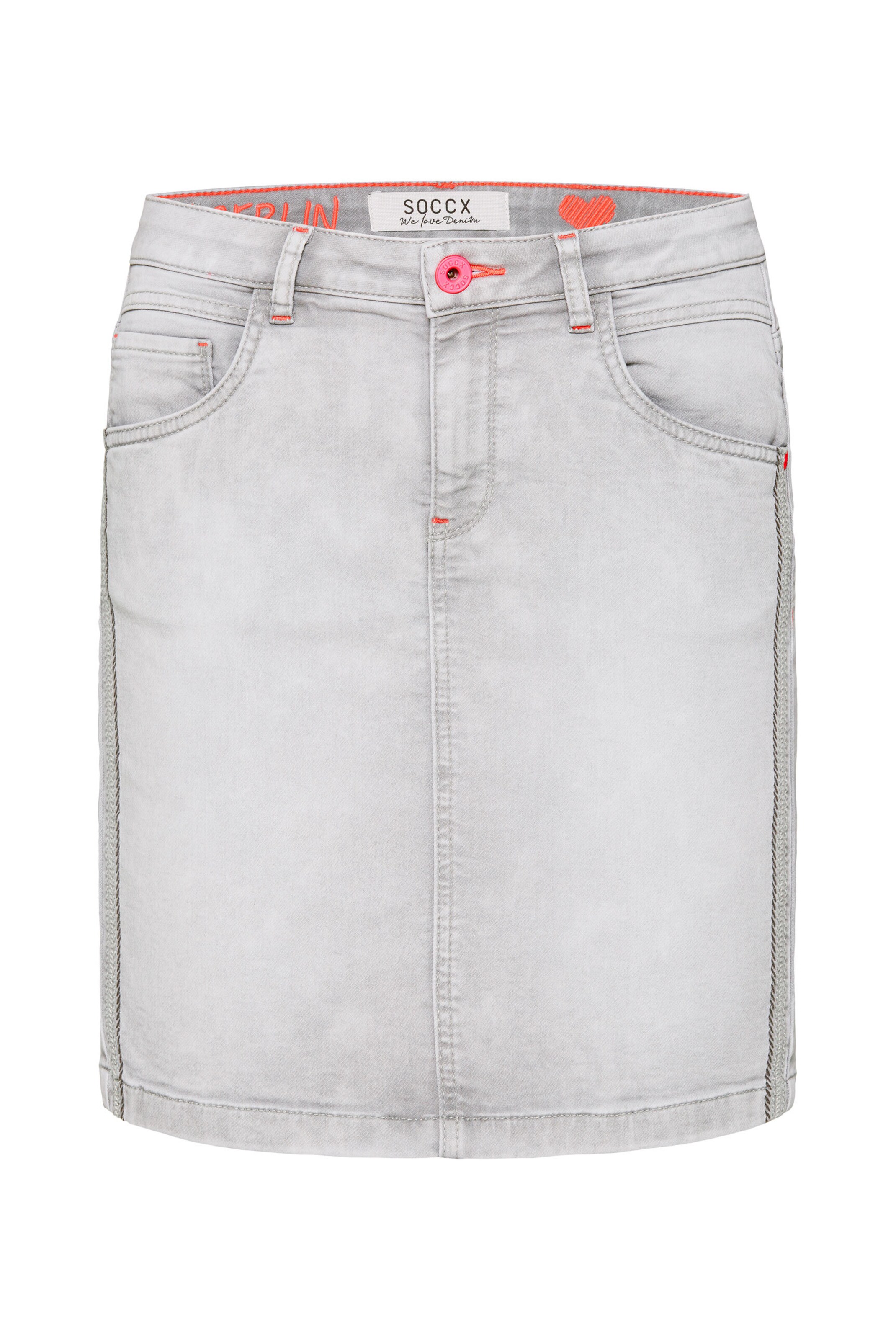Soccx Skirt in Grey: front