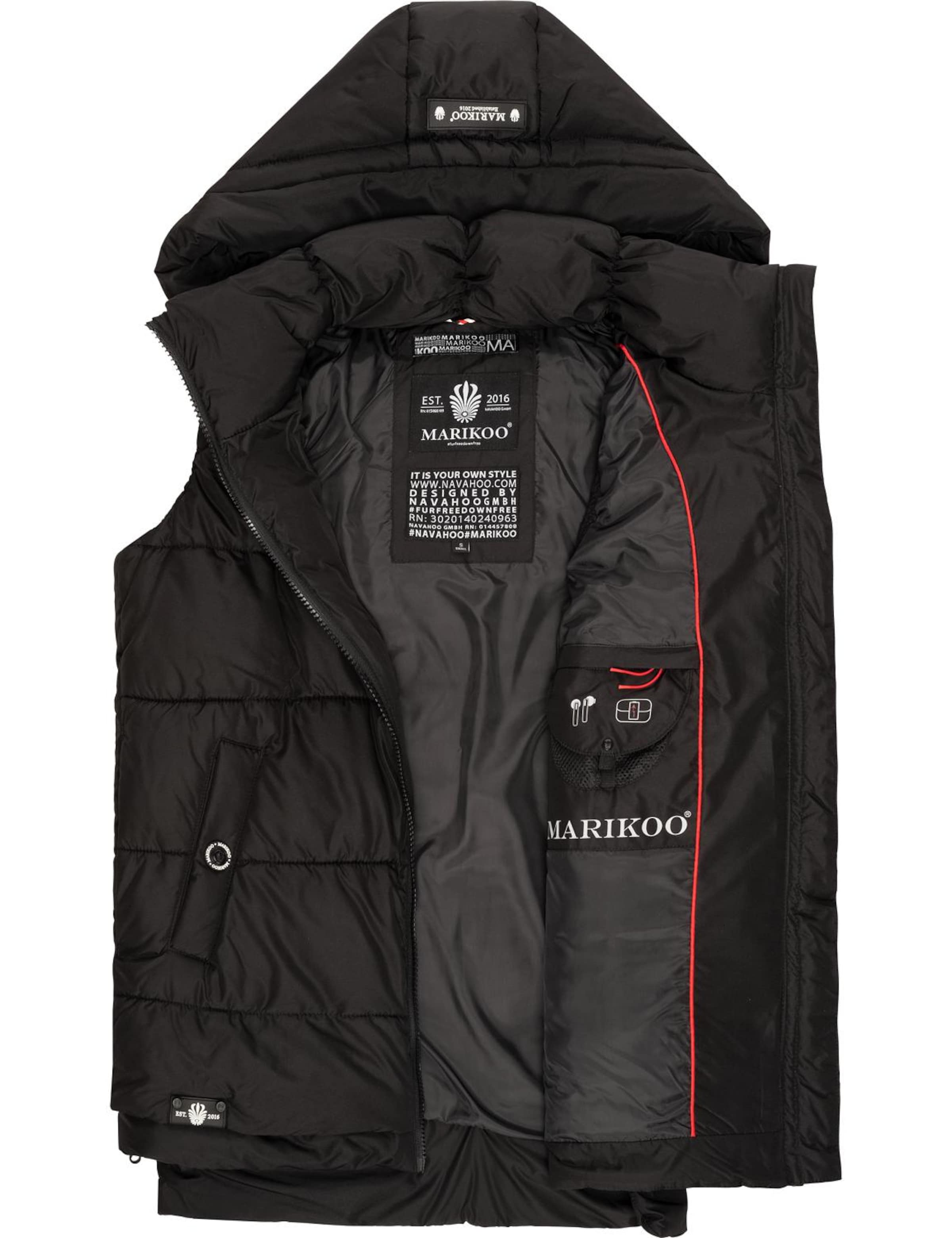 MARIKOO Liivi 'Zarinaa' värissä musta