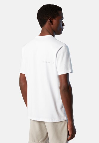 North Sails T-Shirt mit reflektierendem Logo in Weiß