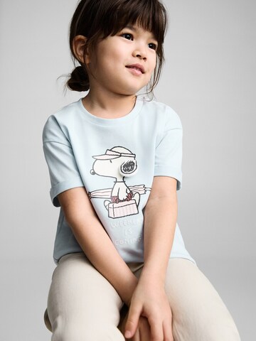 MANGO KIDS Тениска 'SYWEEK' в синьо: отпред