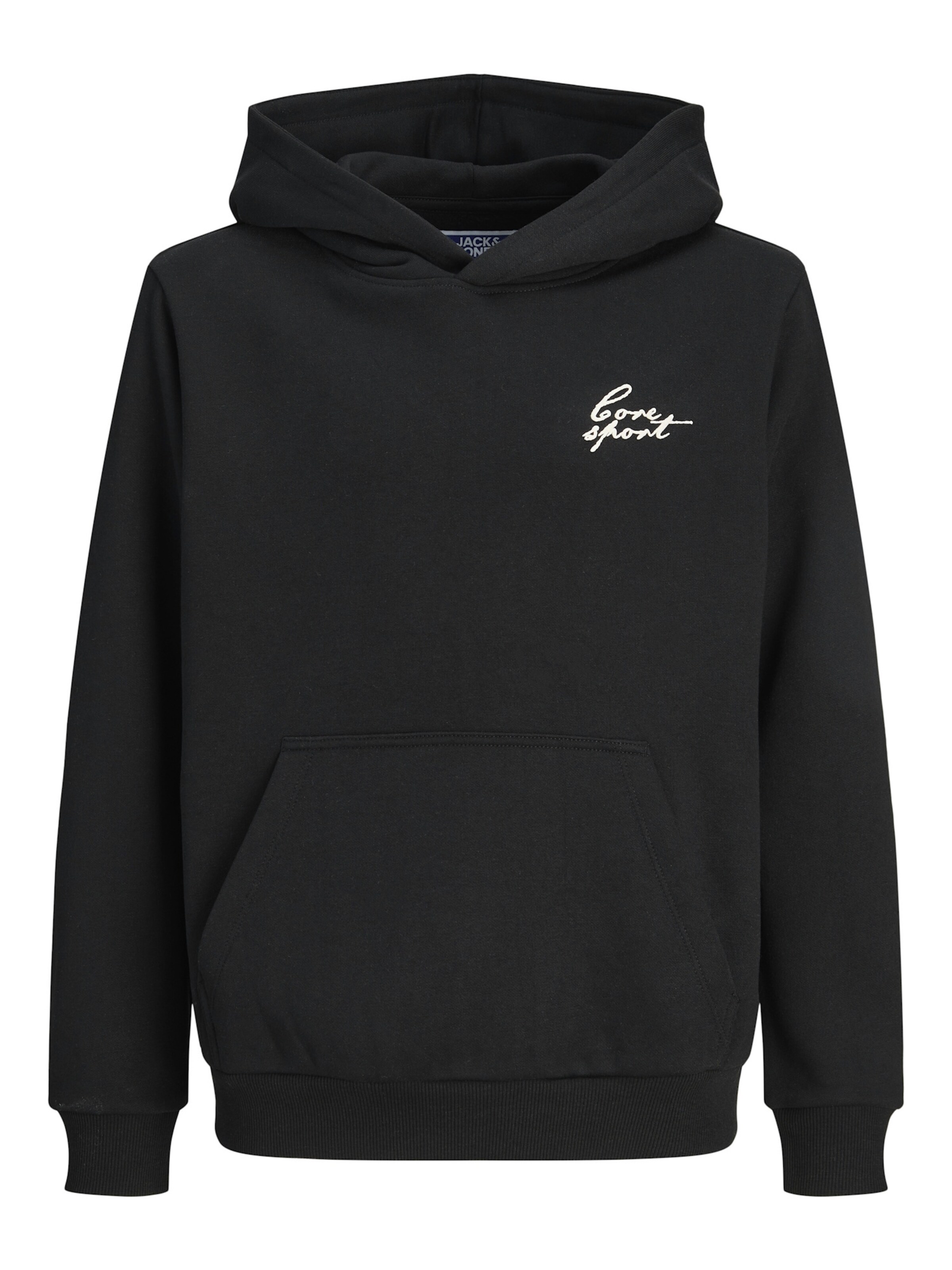 Jack & Jones Junior Sweatshirt 'Dust Script' in Schwarz: Vorderseite