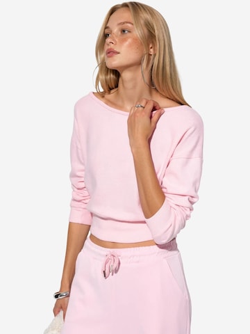 Sweat-shirt Busem en rose : devant
