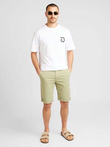 Lindbergh - Slimfit Calças chino 'Superflex' em verde