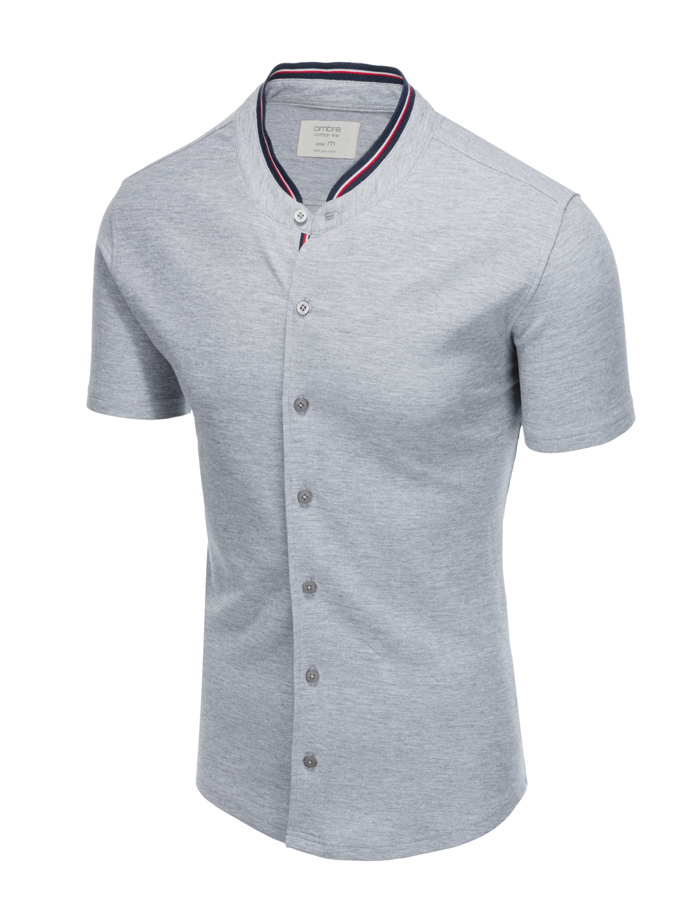 Coupe slim Chemise 'K543' Ombre en gris