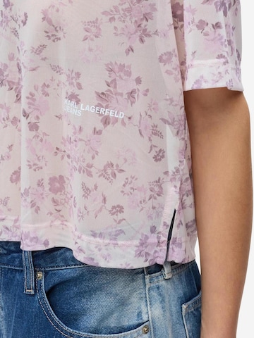 KARL LAGERFELD JEANS - Top 'KLJ Mesh Aop Tee B2W17089' en lila