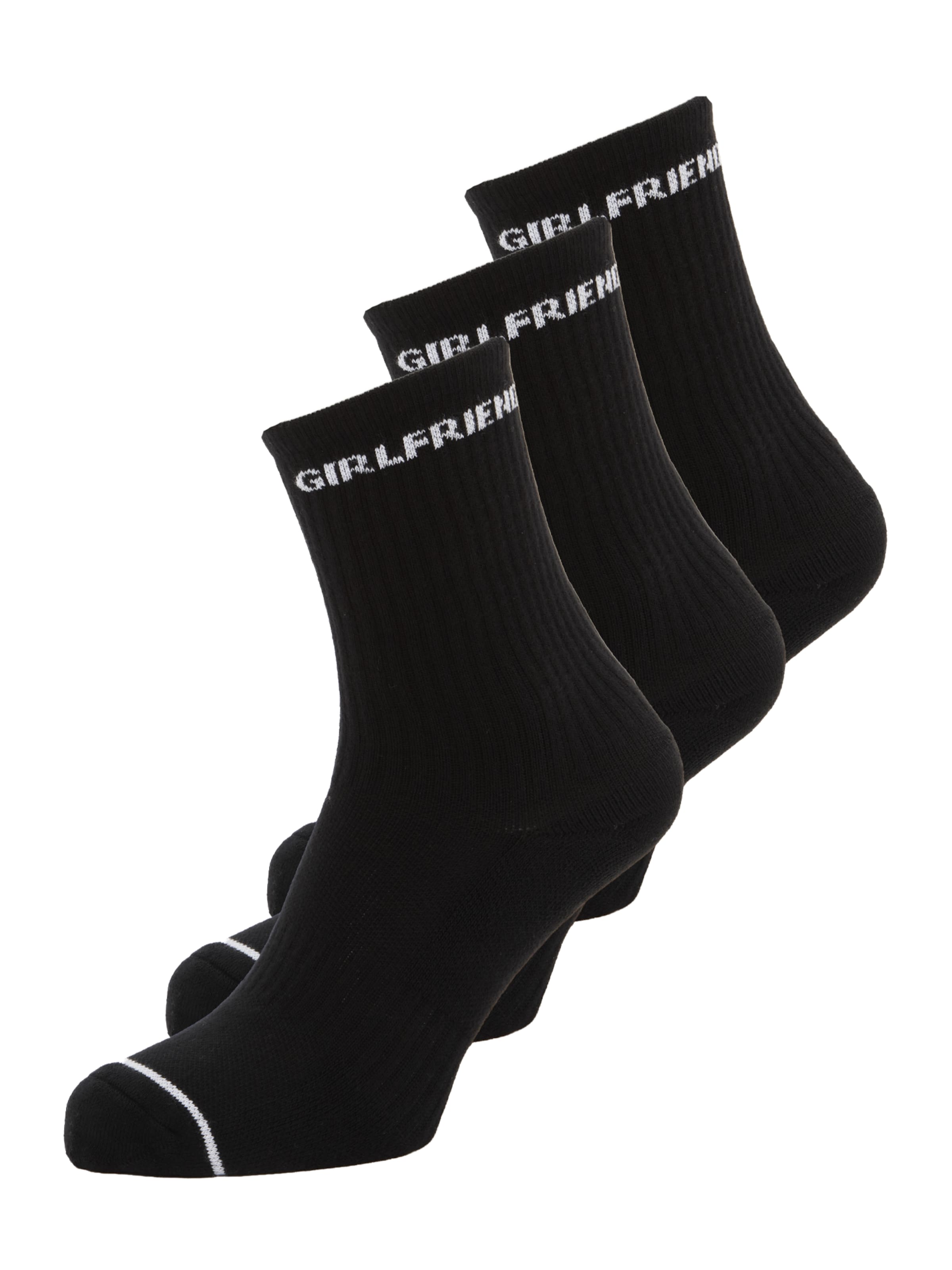 Girlfriend Collective Къси чорапи в черно / бяло, Преглед на продукта