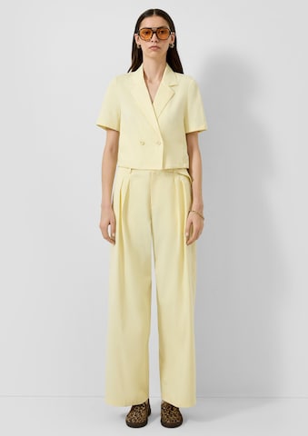 QS Wide Leg Hose in Gelb