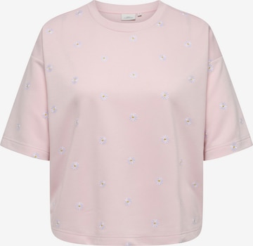 Felpa 'Carluna' di ONLY Carmakoma in rosa: frontale