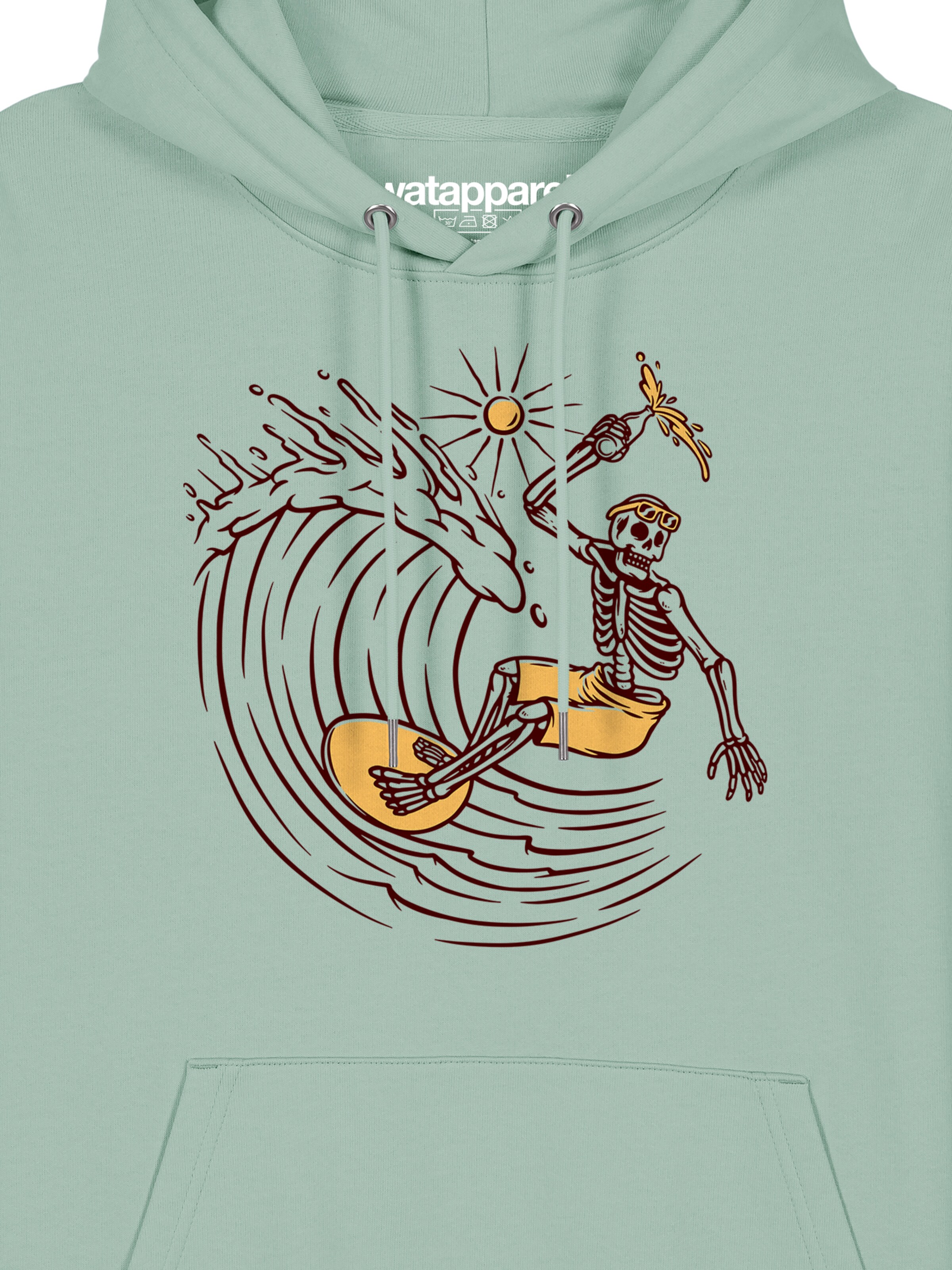 Sweat-shirt 'Surfing for life' Watapparel en vert