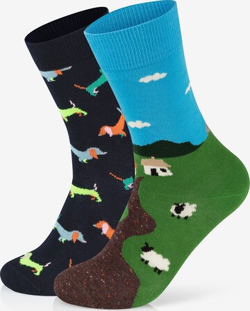 Happy Socks Sokken '2-Pack' in Blauw: voorkant