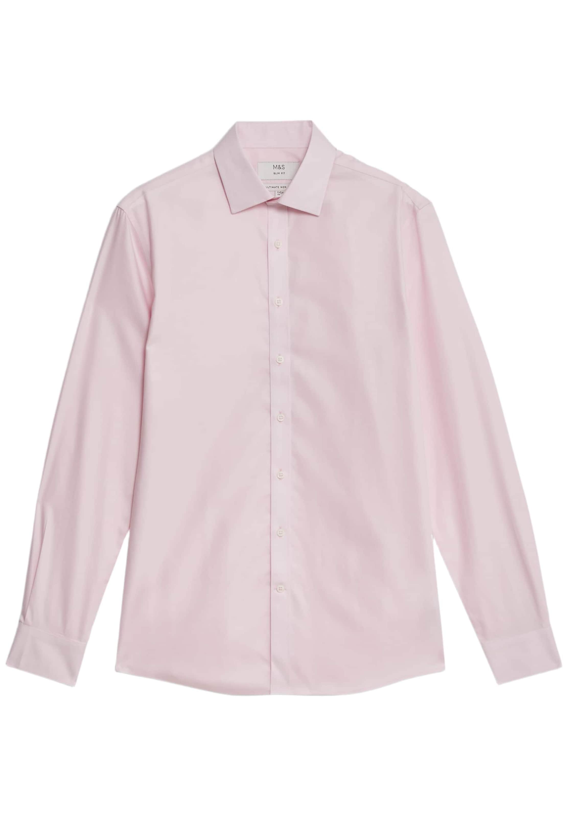 Marks & Spencer Zakelijk overhemd in Roze: voorkant