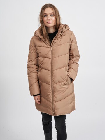 VILA Winter coat 'Adaya' in Brown: front