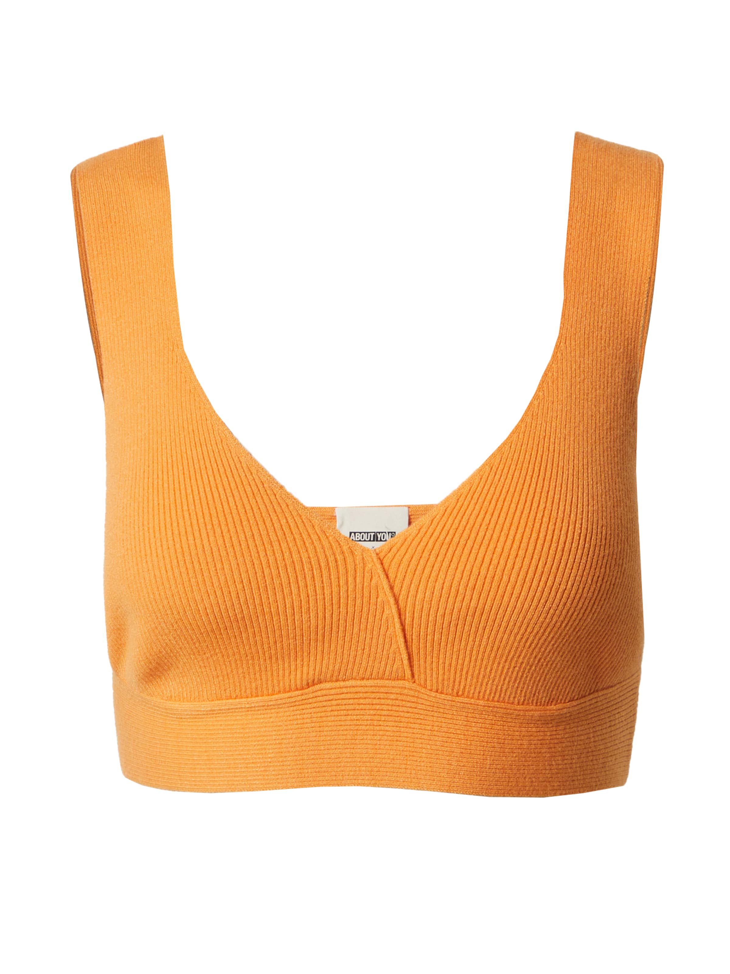 ABOUT YOU x Laura Giurcanu - Top de punto 'Janine' en naranja: frente