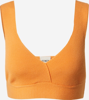 ABOUT YOU x Laura Giurcanu Knitted Top 'Janine' in Orange: front