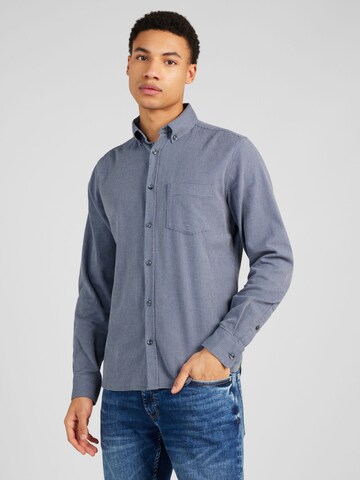 s.Oliver Slim fit Button Up Shirt in Blue: front