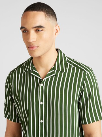 Only & Sons Regular fit Button Up Shirt 'WAYNE' in Green