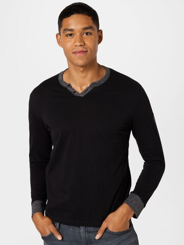 T-Shirt TOM TAILOR en noir : devant