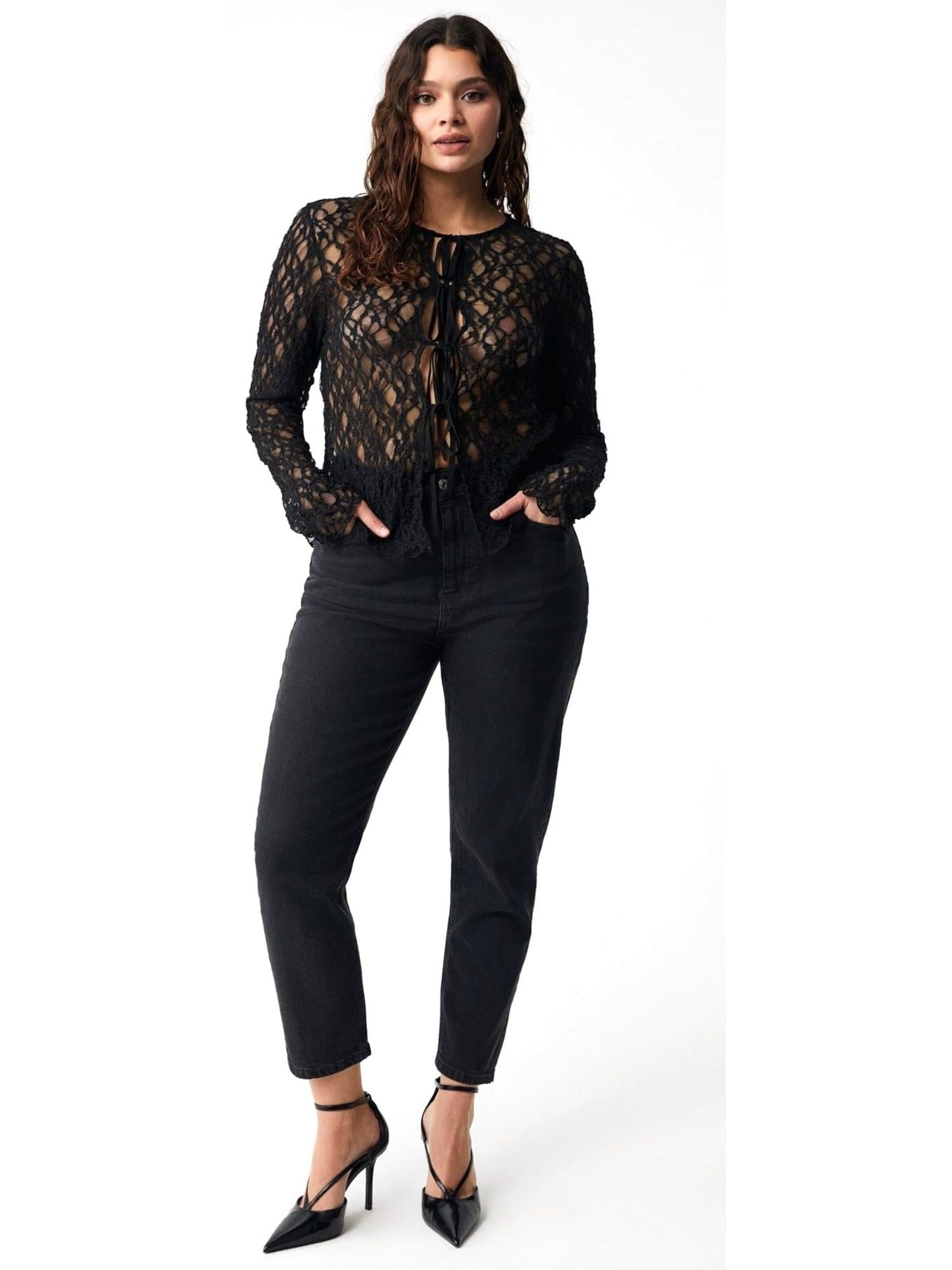 Ethiquet - Blusa 'Blusen' em preto