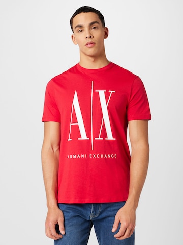 ARMANI EXCHANGE Regularny krój Koszulka '8NZTPA' w kolorze czerwony: przód