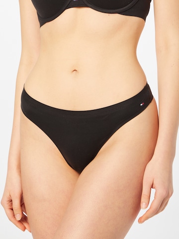 Tommy Hilfiger Underwear Thong in Black: front