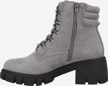 ABOUT YOU Lace-up bootie 'Anni' in Grey