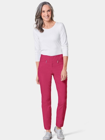 Goldner Slim fit Trousers 'LOUISA ' in Pink