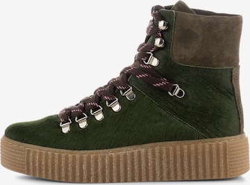 Shoe The Bear Lace-Up Ankle Boots 'AGDA' in Green: front