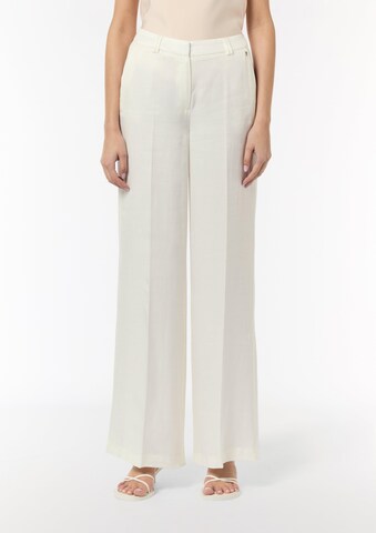 COMMA Wide leg Broek in Wit: voorkant