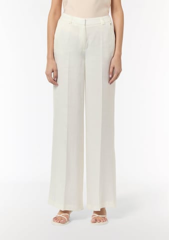 COMMA Wide leg Pants in White: front