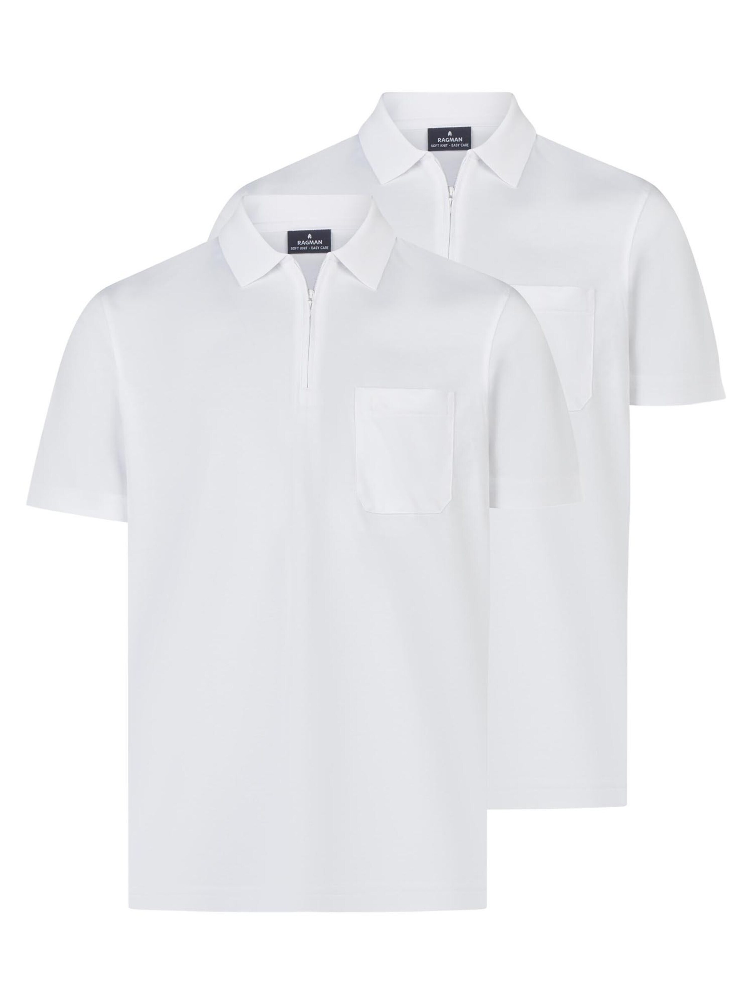 Ragman Shirt 'Basic' in White: front