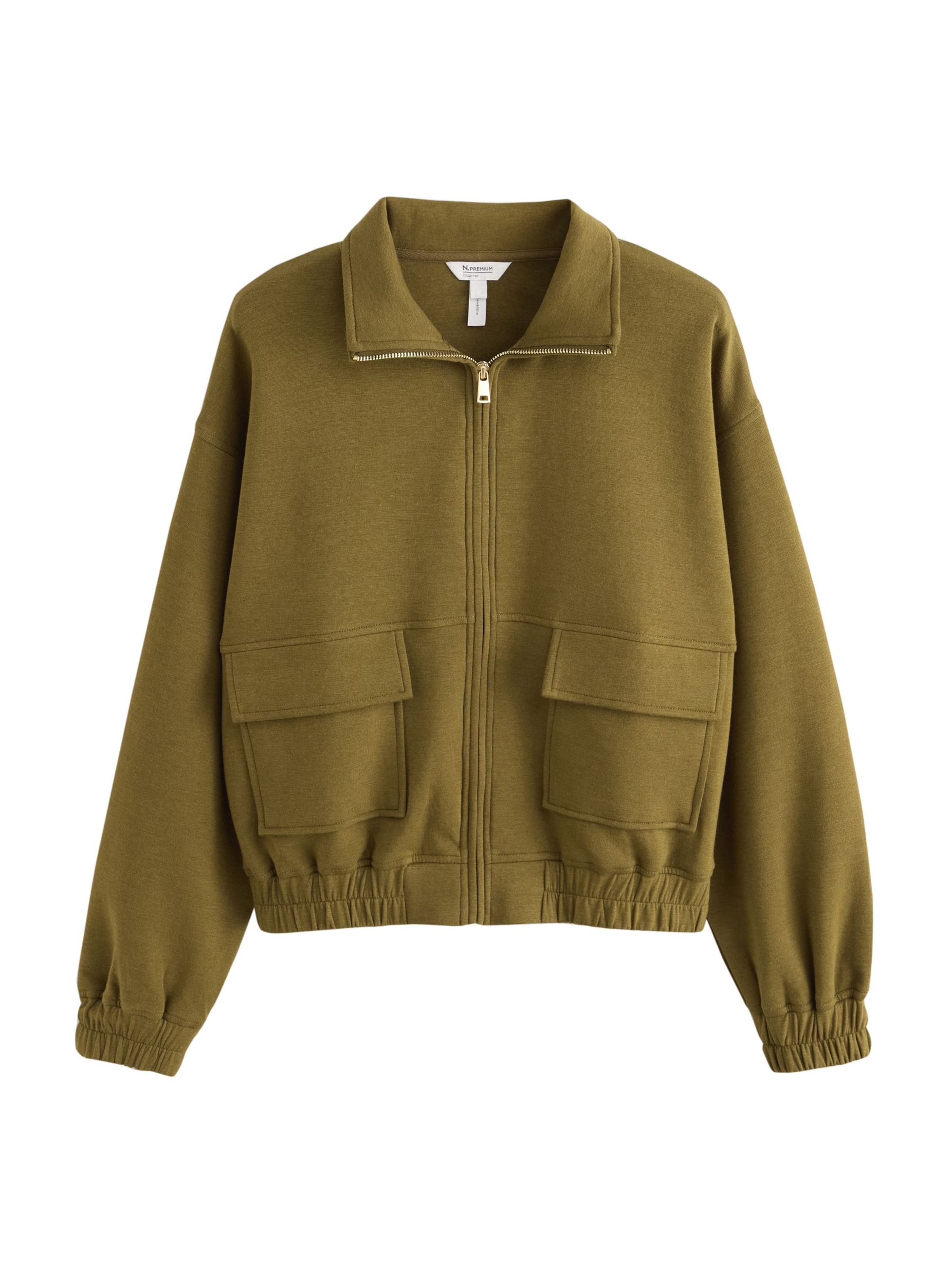 Next Jacke 'N. Premium' in XS in oliv, Produktansicht
