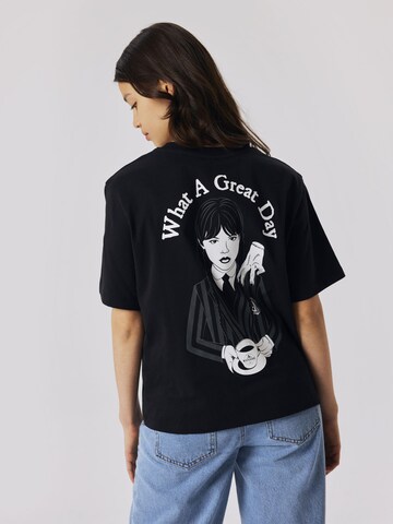 T-Shirt 'Wednesday' NAME IT en noir : devant